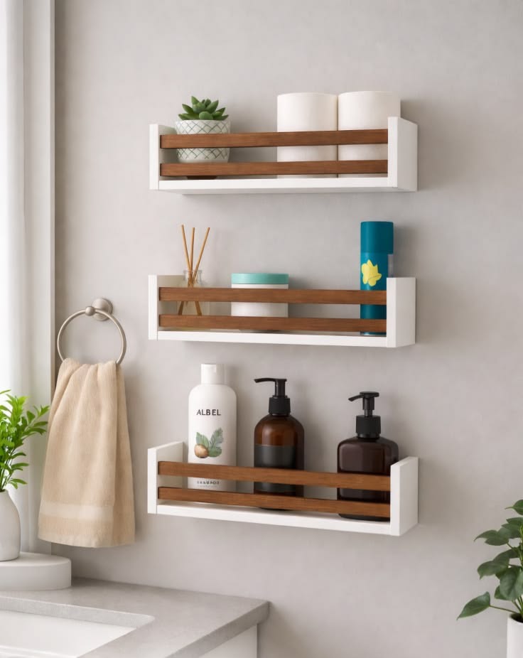 Estante para pared de baño